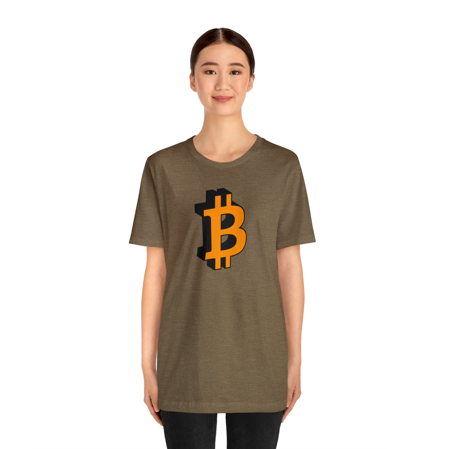 Bitcoin 3D on Unisex Jersey Short Sleeve Tee